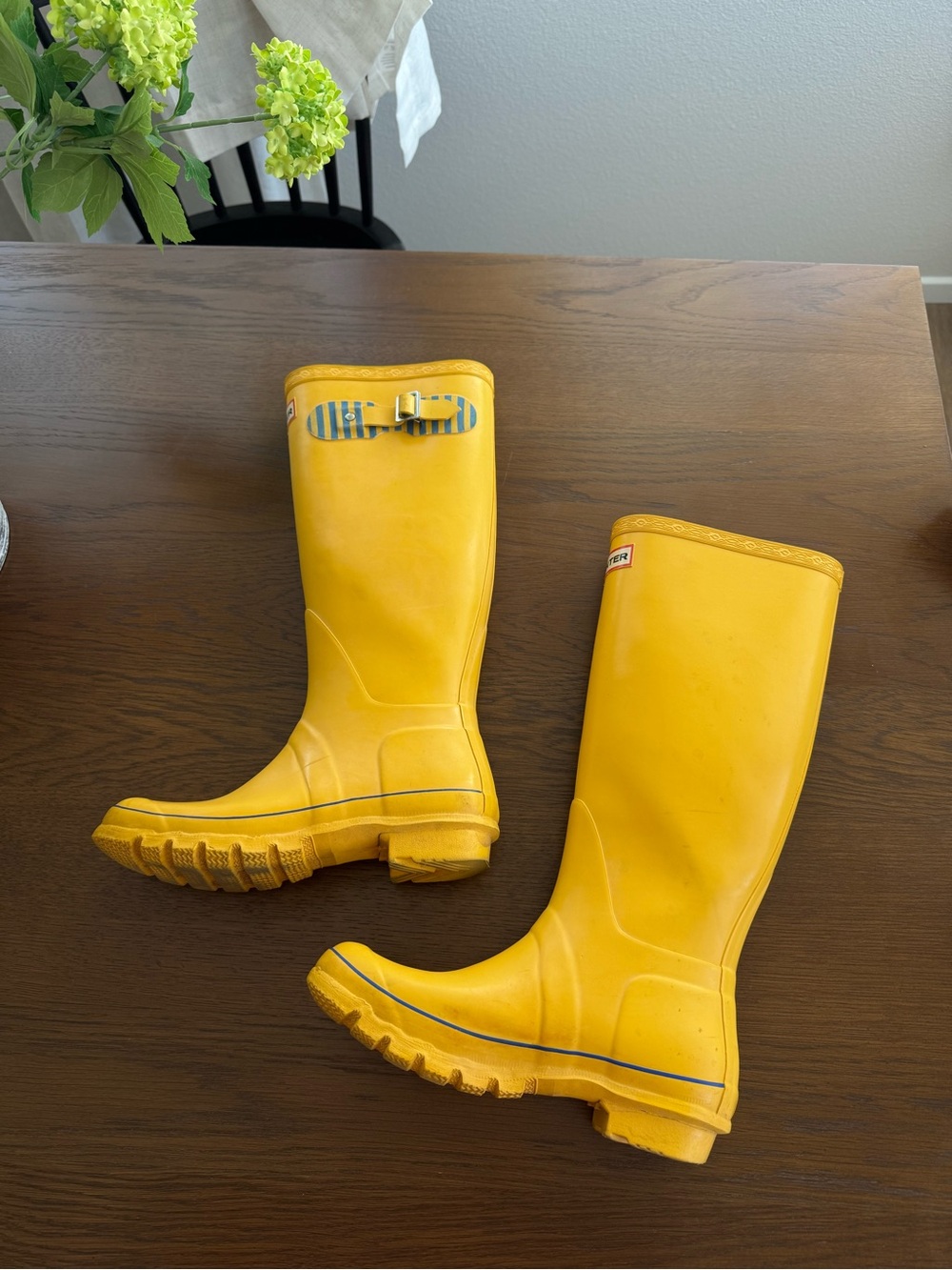 Hunter Yellow Festival Wellington Tall Boots